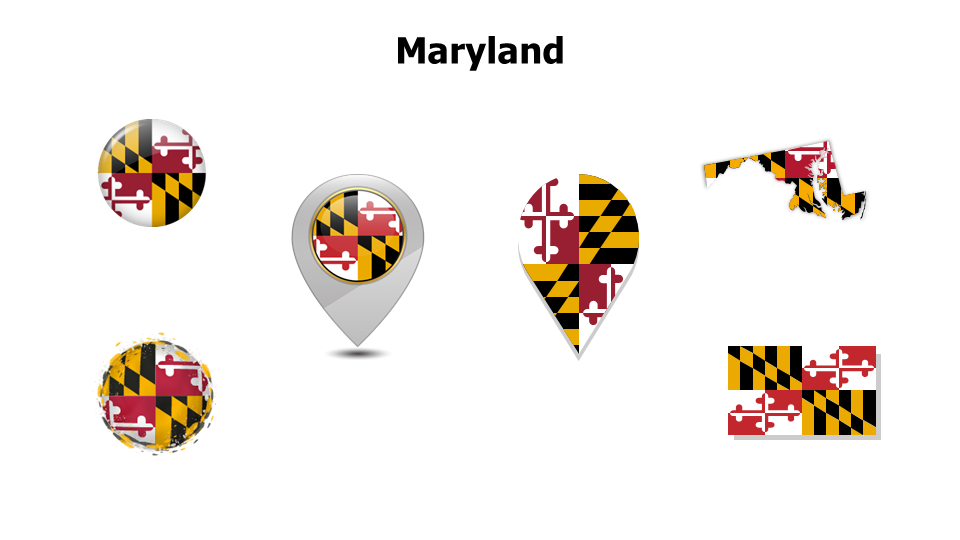 Maryland State Flag Vector Graphics Collection