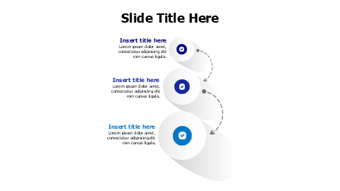 3 circles steps infographic