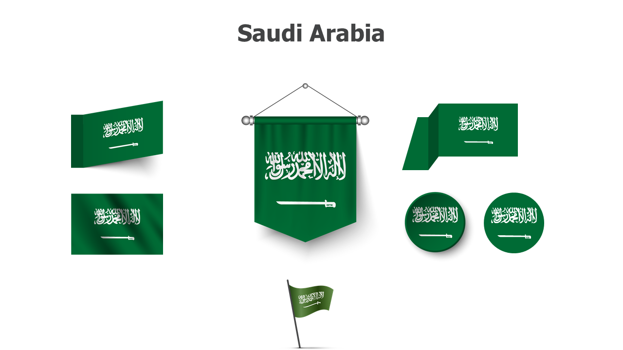 Flag,editable flags,Powerpoint,infographics,slides,Templates,Saudi Arabia