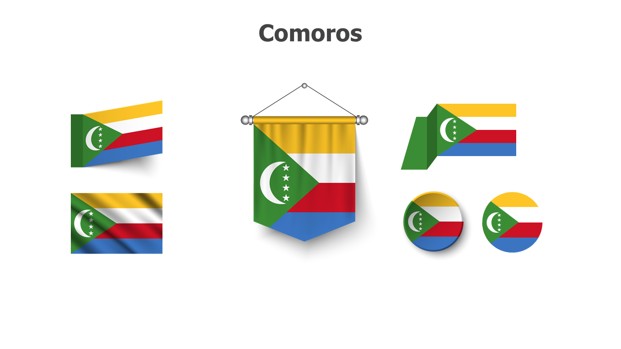 Flag,editable flags,Powerpoint,infographics,slides,Templates,Comoros