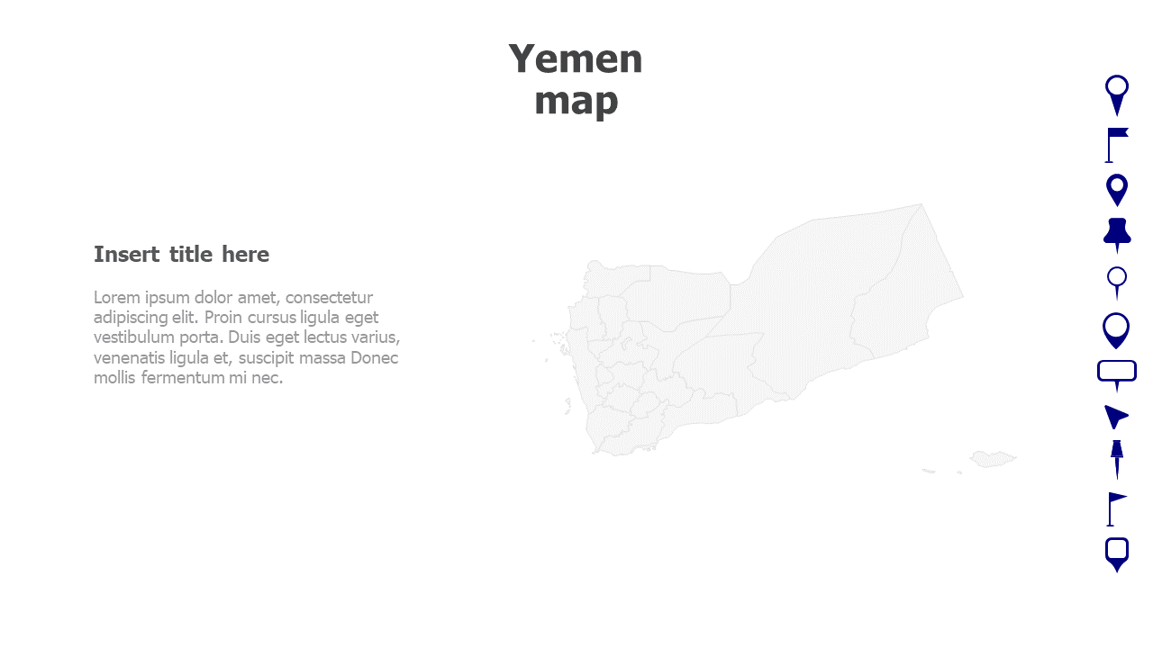 Map,Editable map,pins,countries,counties,infographics,continent,powerpoint,powerpoint infographics,Google slides,Keynote,Yemen map