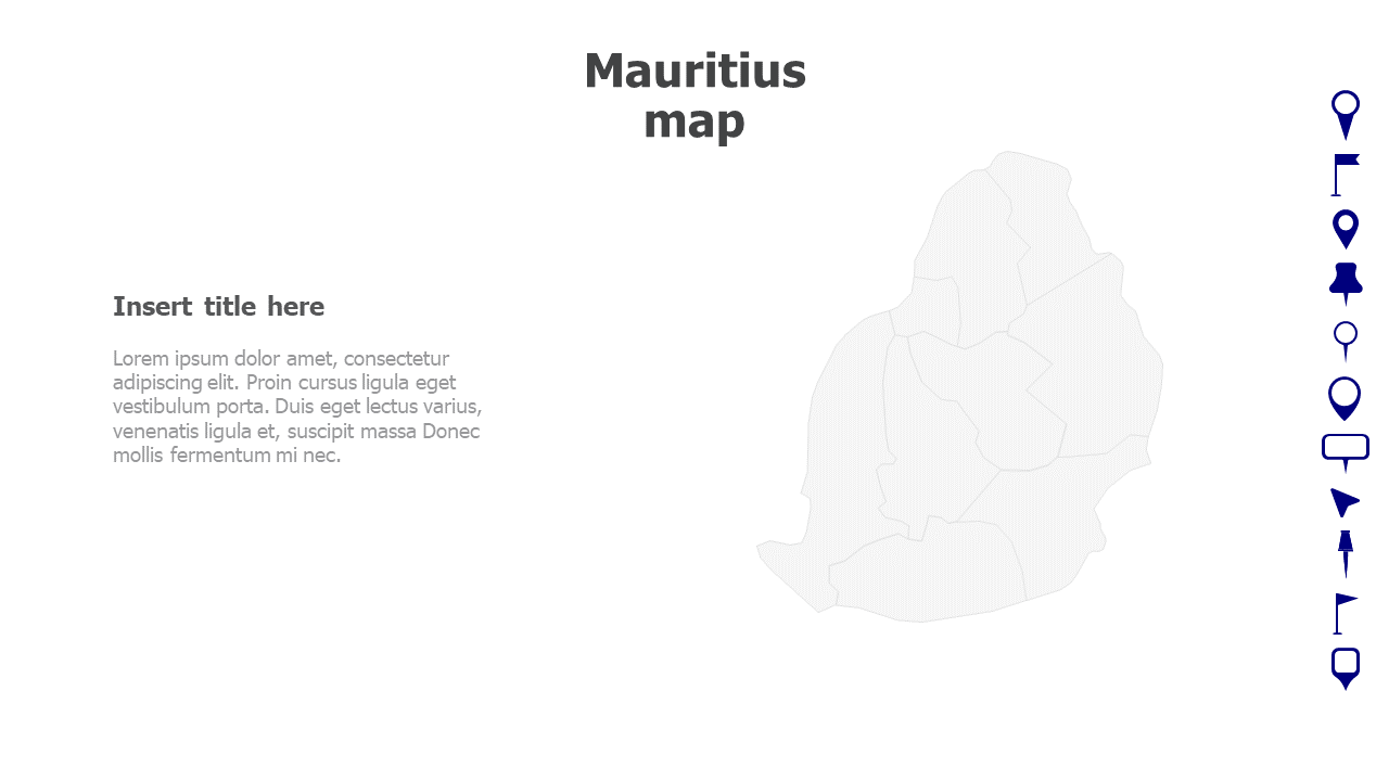 Map,Editable map,pins,countries,counties,infographics,continent,powerpoint,powerpoint infographics,Google slides,Keynote,Mauritius map