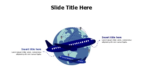 2 airplanes around the world infographic