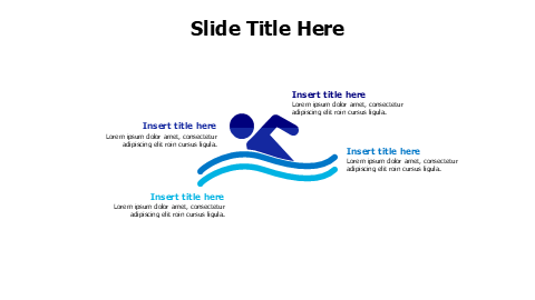 4 points colored swimmimg infographic