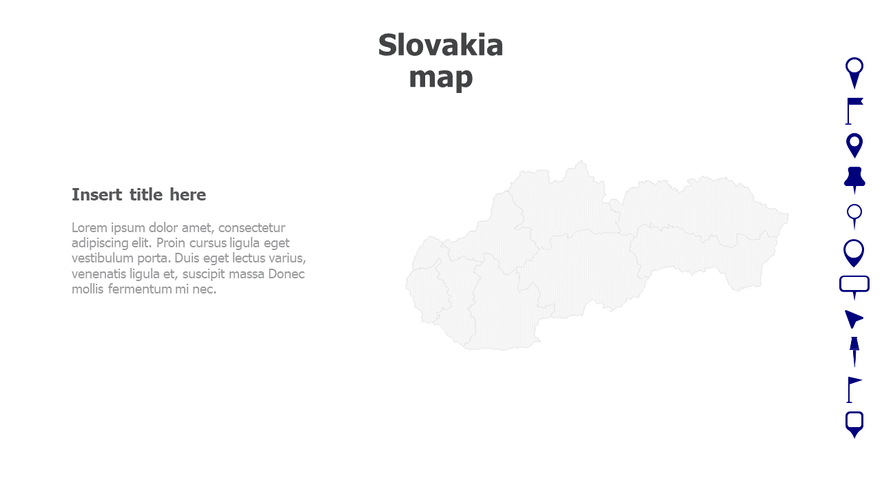 Map,Editable map,pins,countries,counties,infographics,continent,powerpoint,powerpoint infographics,Google slides,Keynote,Slovakia map