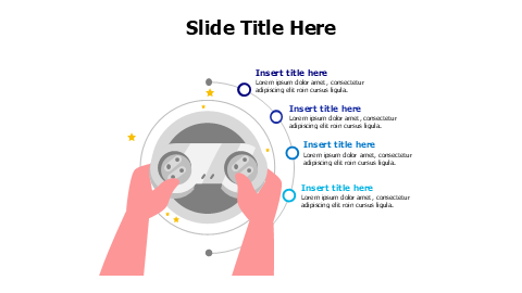 4 points flat gaming controller infographic