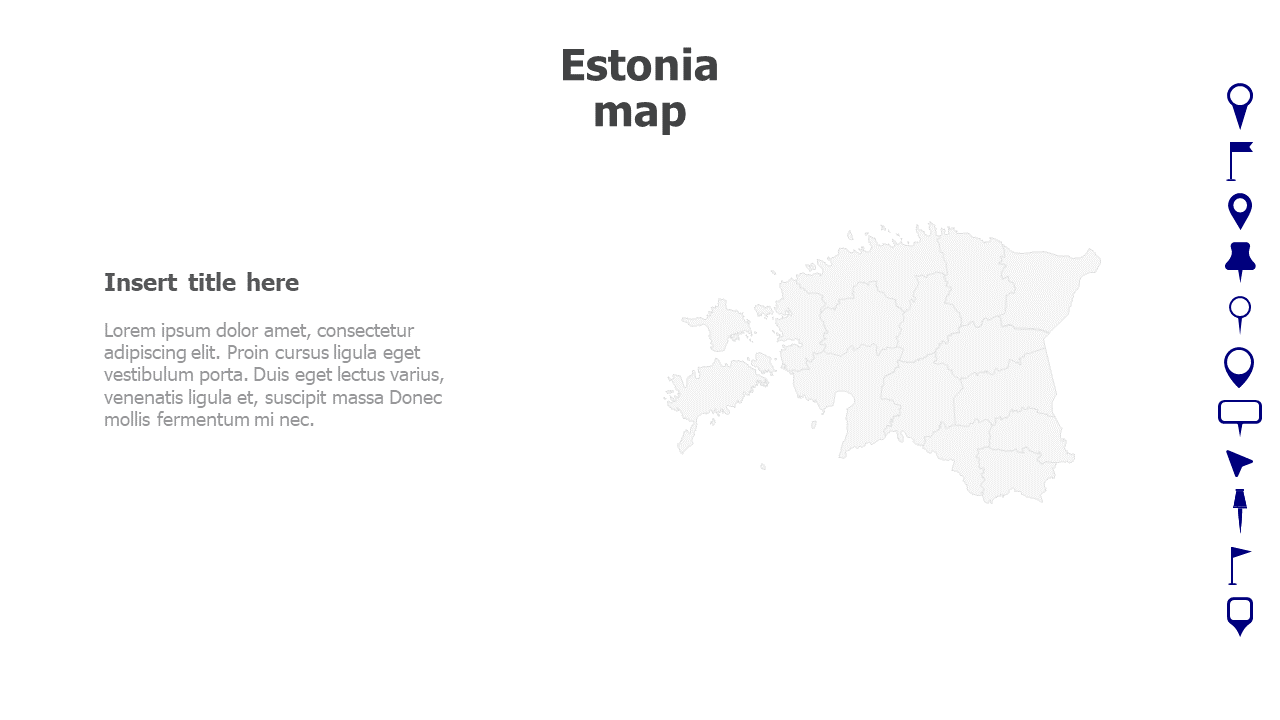 Map,Editable map,pins,countries,counties,infographics,continent,powerpoint,powerpoint infographics,Google slides,Keynote,Estonia map
