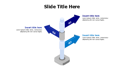 3 points 3D signage stick infographic