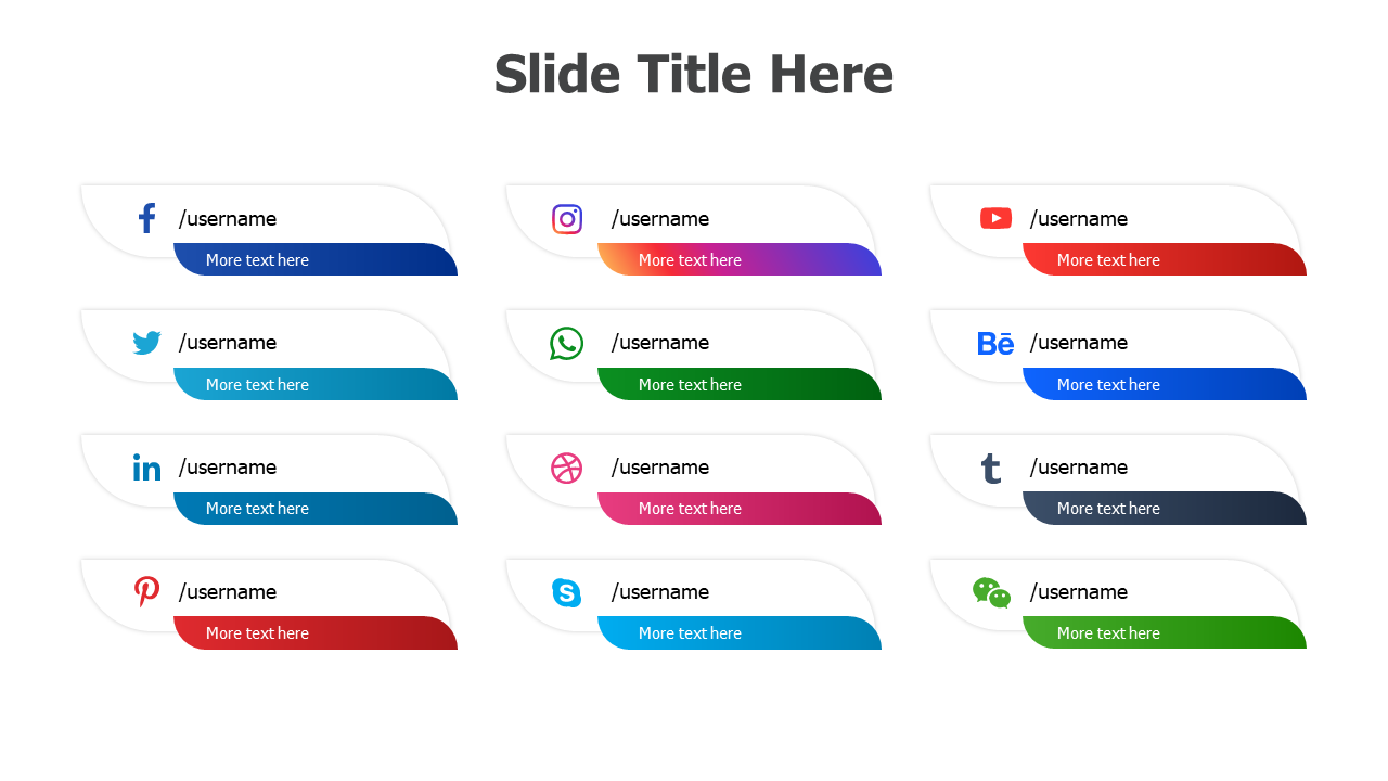 social media template slide