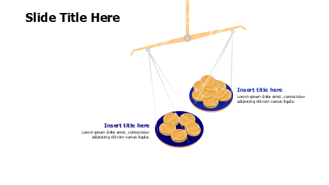 2 points coins balance infographic