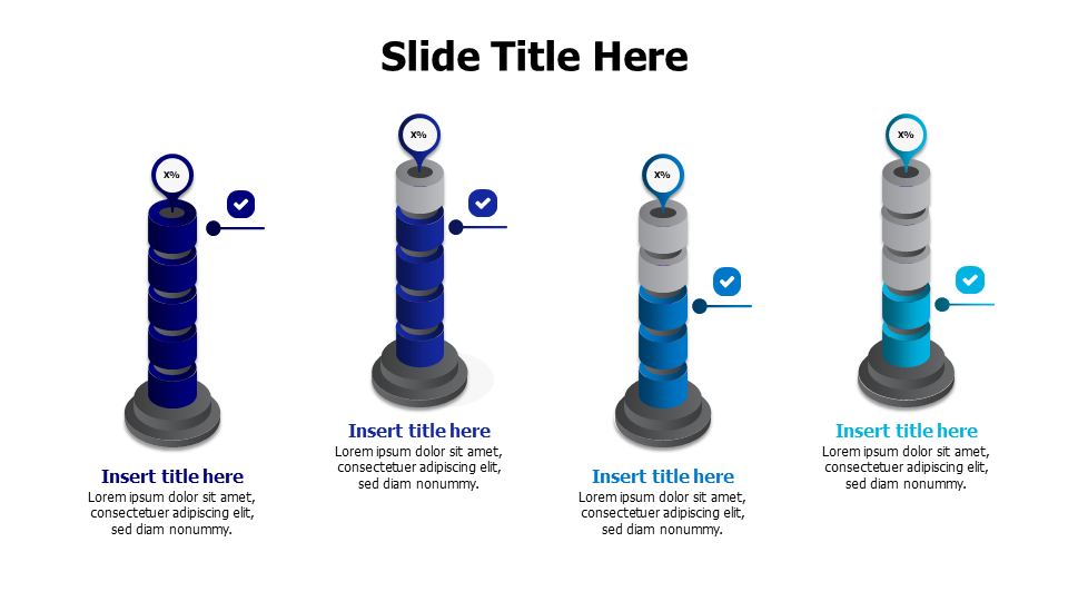 Four Pillar Progress Tower Infographic