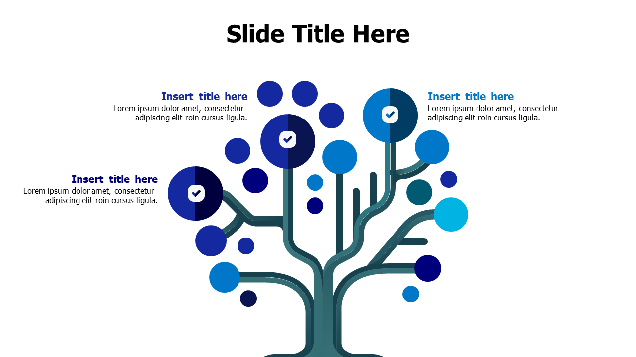 3 points tree infographic