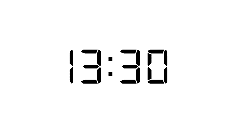 Quick 1330 Digital Clock Style 13:30 Countdown Timer | PPT Design