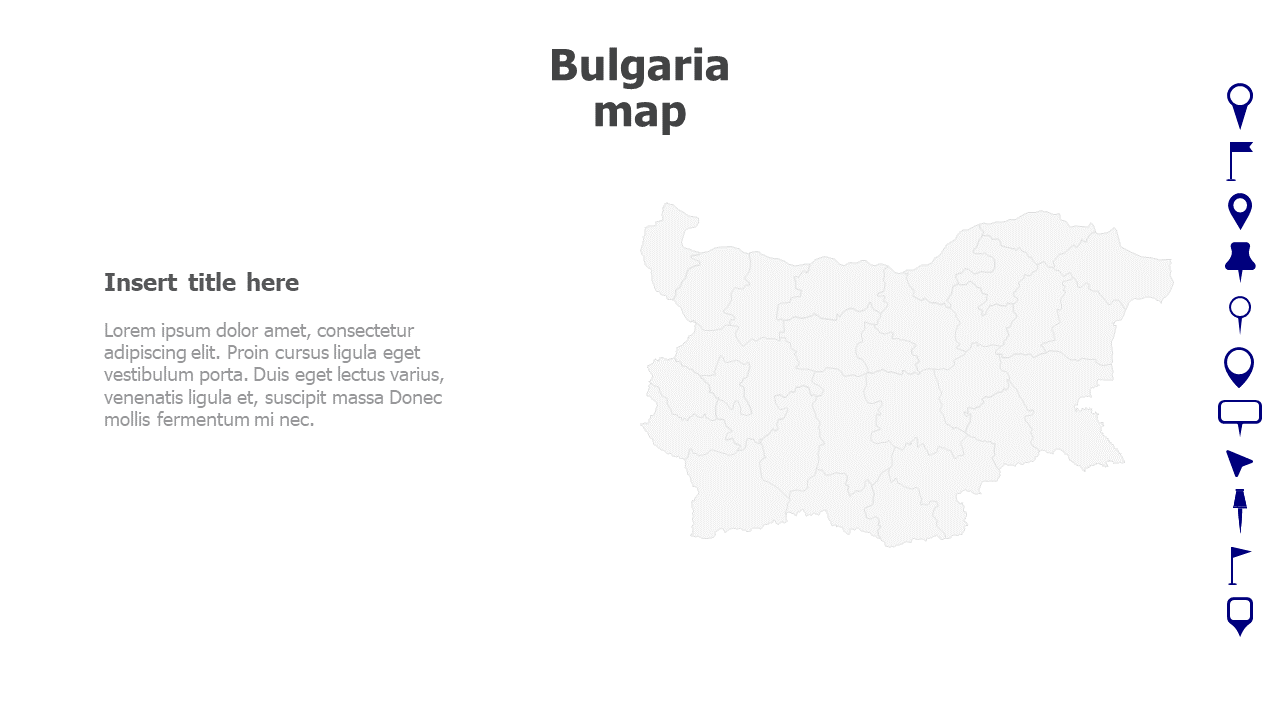 Map,Editable map,pins,countries,counties,infographics,continent,powerpoint,powerpoint infographics,Google slides,Keynote,Bulgaria map