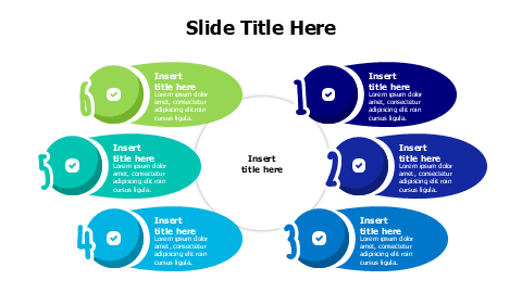 6 rounding doodle numbering infographic PowerPoint Template - Editable Infographic Slides