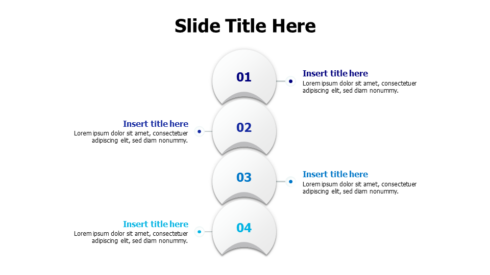 4-Step Vertical Process Chain Diagram | PPT Design