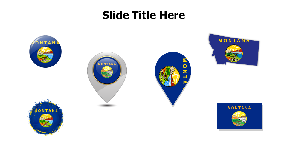 Montana Flag Multi Format Icon Collection