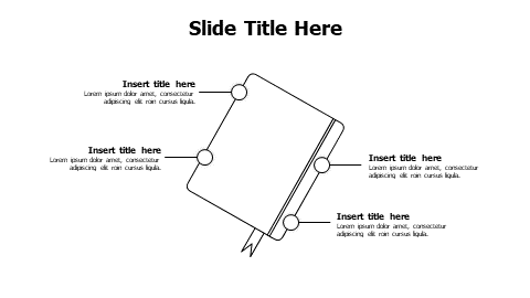 4 points outline notebook infographic