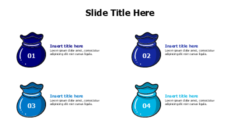 4 colored money bundles infographic