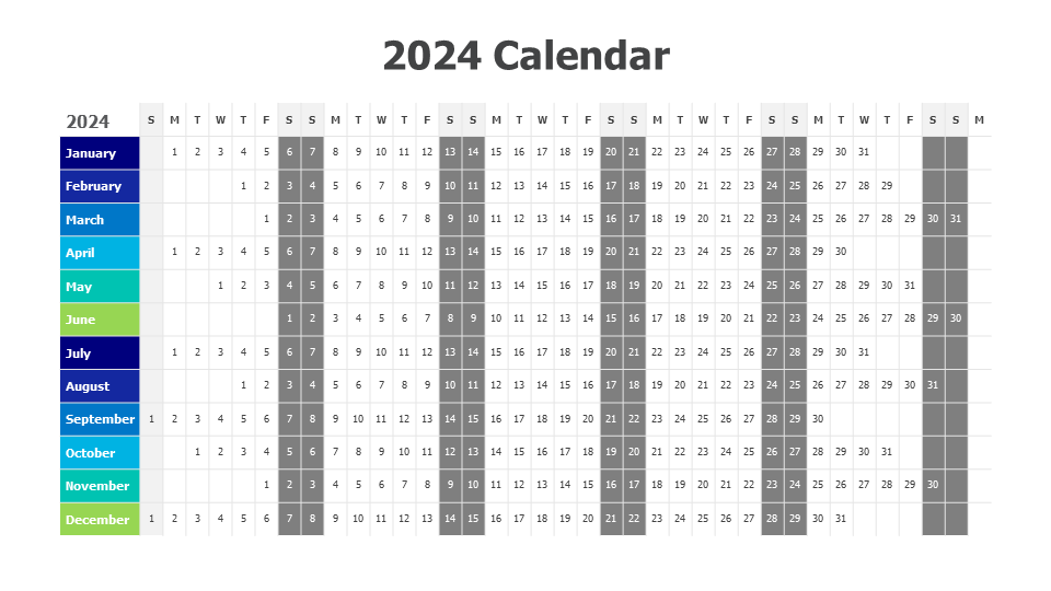 2024 weekly calendar