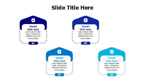 Four Shield Badge Information Layout | Multipurpose | PPT Design