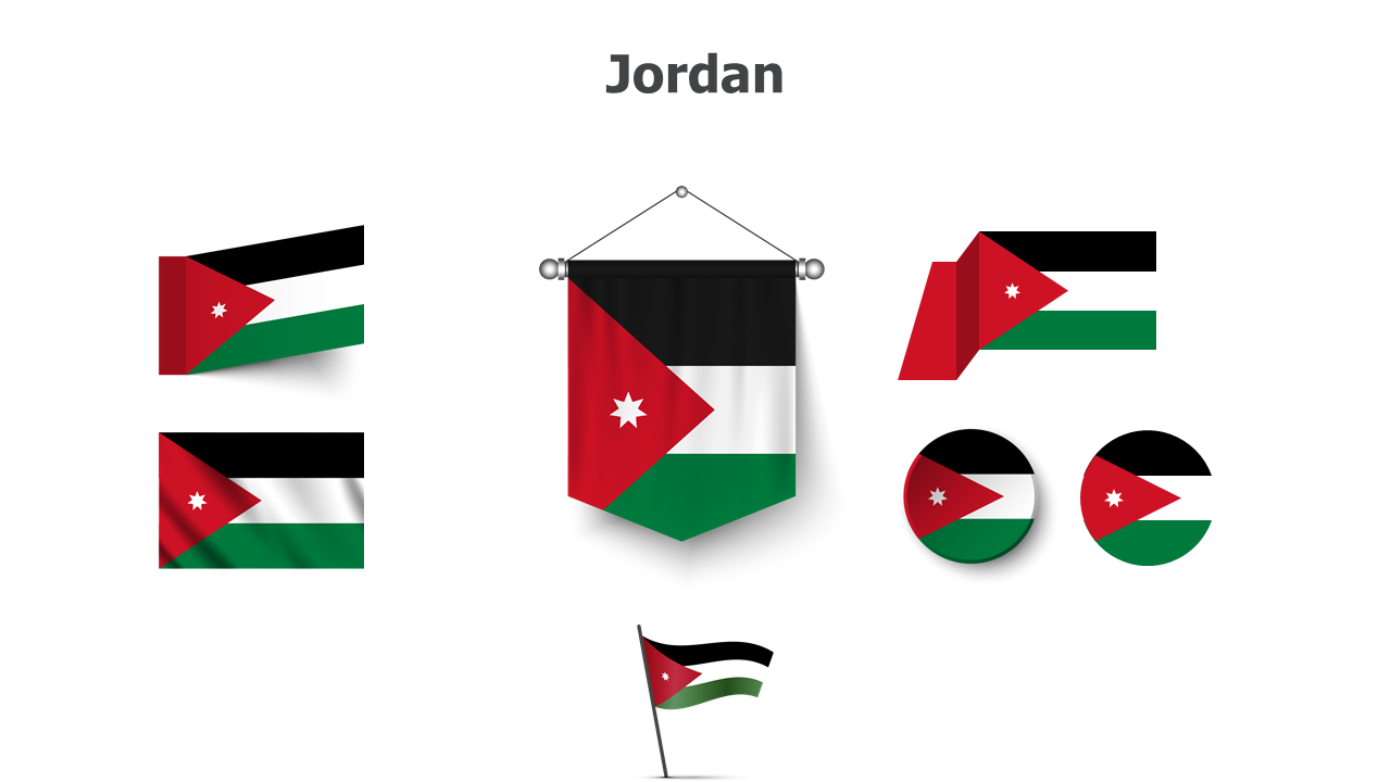Flag,editable flags,Powerpoint,infographics,slides,Templates,Jordan