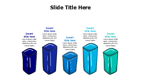 5 3D colored doodle blocks infographic