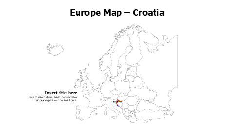 Croatia map with flag