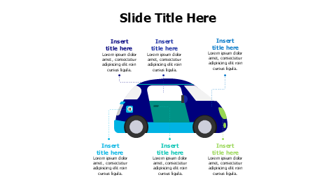 6 points vehicle parts infographic