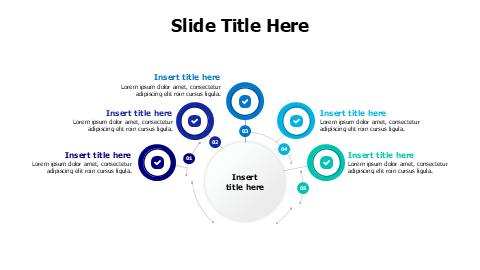 5 points minimal branching infographic