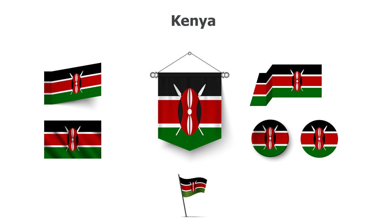 Flag,editable flags,Kenya 