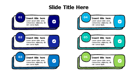 6-Step Agenda Doodle Banner Layout