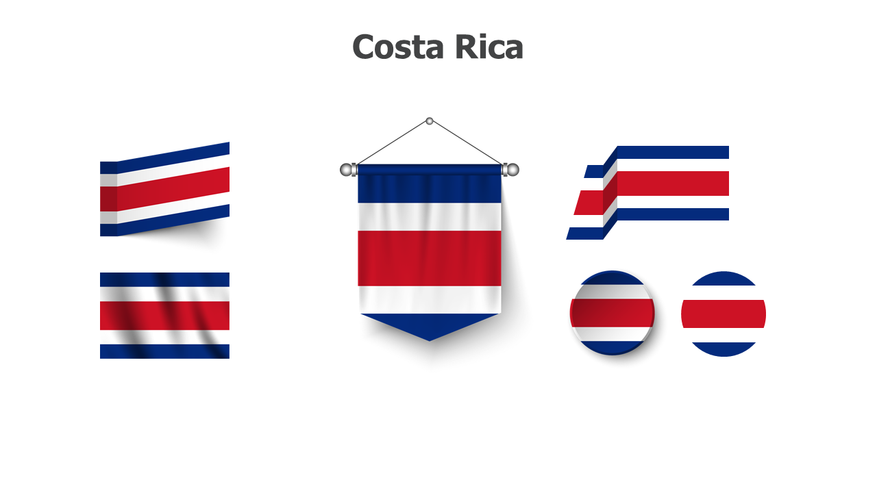 Flag,editable flags,Powerpoint,infographics,slides,Templates,Costa Rica