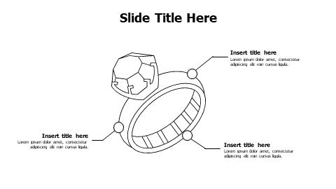 3 points outline ring infographic
