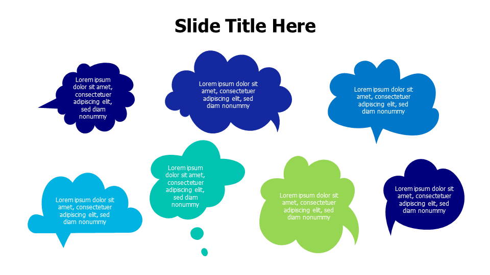 7 Speech Bubbles Infographic Inforgraphics Slides