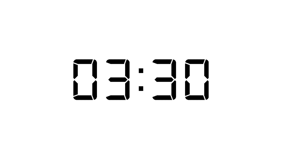Digital Clock 3.5 Minute Countdown Timer