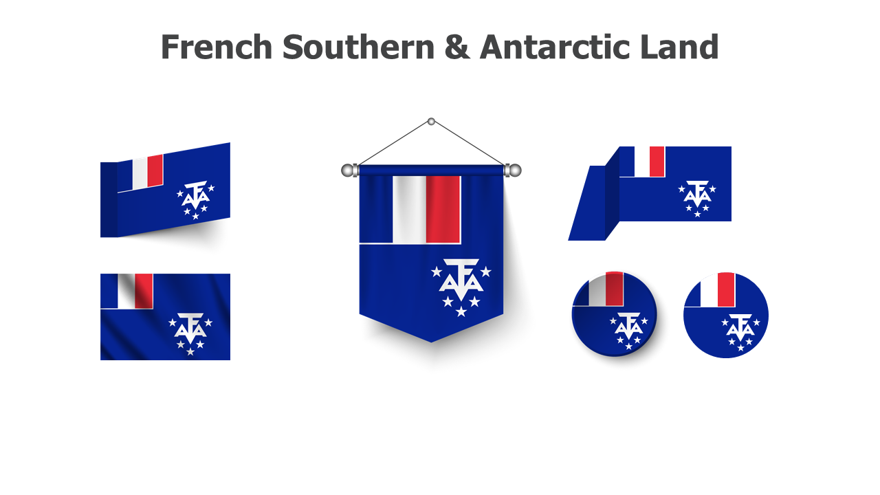Flag,editable flags,French Southern & Antarctic Land
