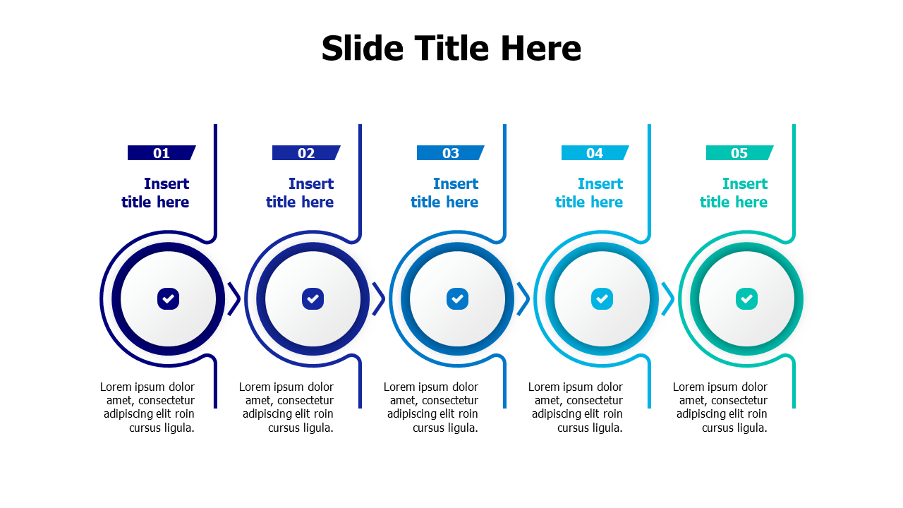 Five Step Circular Process Flow Diagram — Alter… | PPT Design