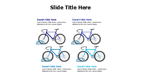 4 colored bikes infographic