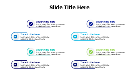 8 points cyrved colored lines infographic