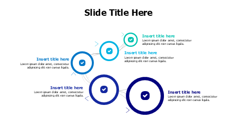5 points flow circle infographic PowerPoint Template
