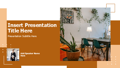 Real Estate Interior Orange Cover Layout