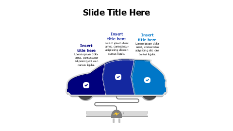 3 points divided electric car infographic