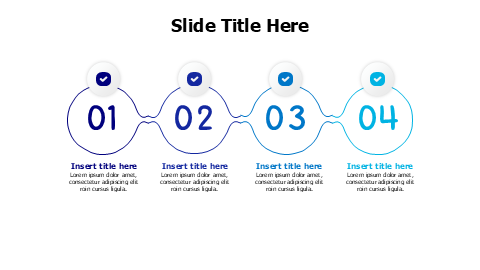 4 colored numbering in outline circles infographic