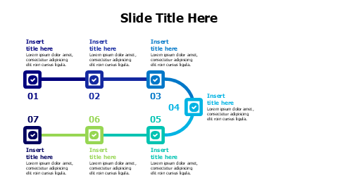7-Step Curved Process Flow Timeline | PPT Design