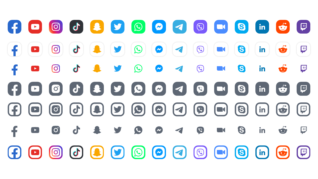 social media icons-logos