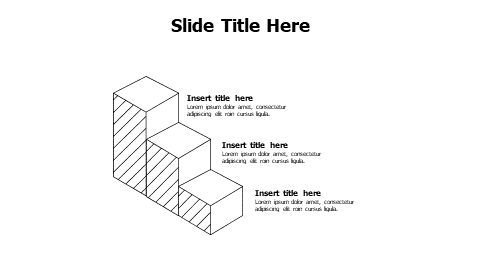 Three Stage Growth Isometric Bar Chart | 3D | PPT Design