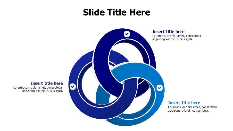 3 3D overlapping circles infographic