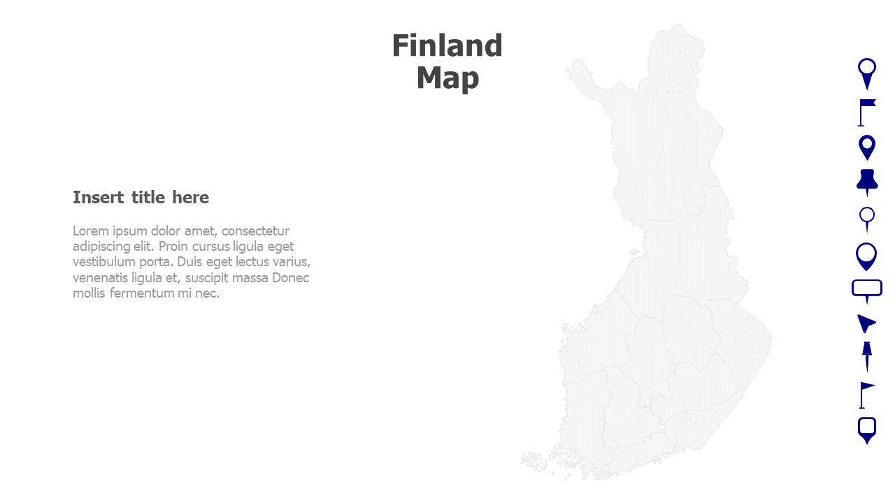 Map,Editable map,pins,countries,counties,infographics,continent,powerpoint,powerpoint infographics,Google slides,Keynote,Finland Map