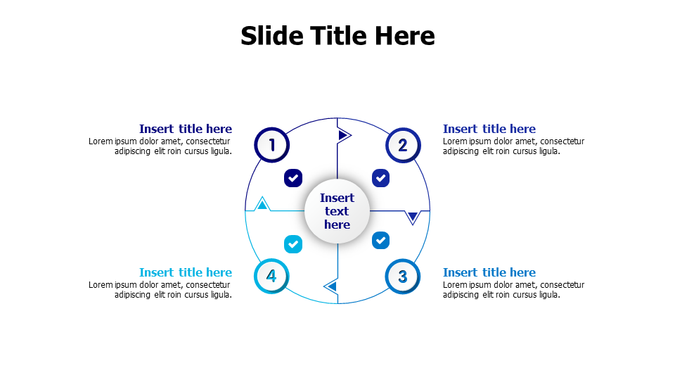 4-Step Circular Process Flow Diagram — Creativâ€¦ | PPT Design